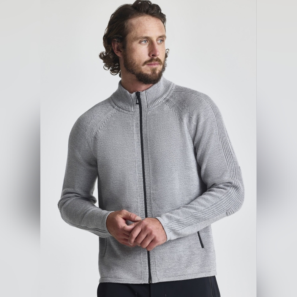Aether Riley Full Zip Merino Wool Sweater Size Small - Picture 6 of 7